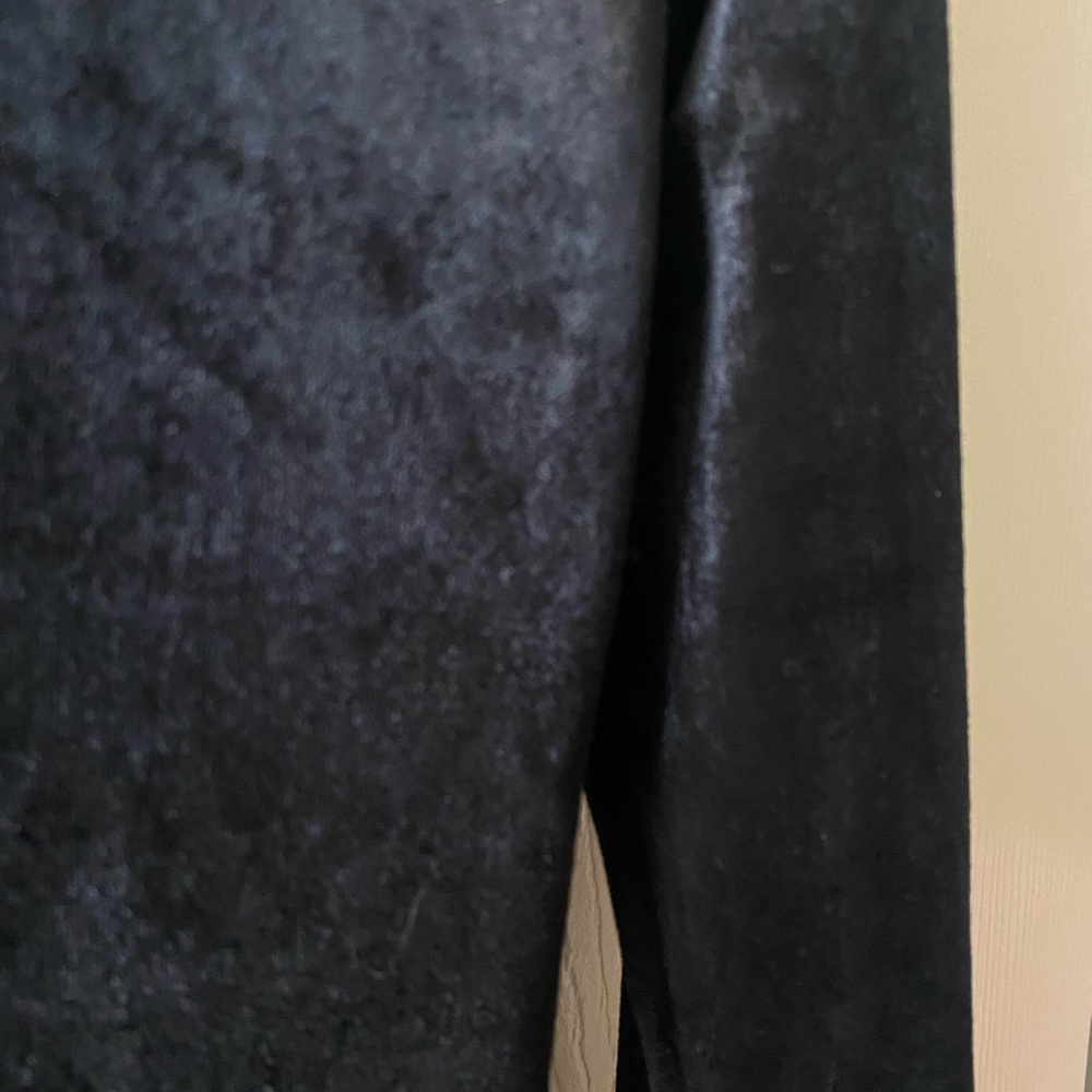 Free People Velvet Button Up Dress Black Long Sleeve - Picture 3 of 4